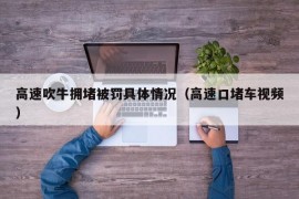 高速吹牛拥堵被罚具体情况（高速口堵车视频）