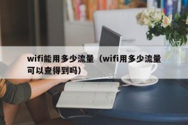 wifi能用多少流量（wifi用多少流量可以查得到吗）