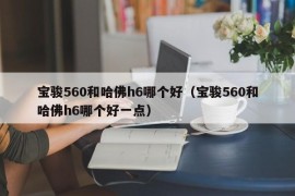 宝骏560和哈佛h6哪个好（宝骏560和哈佛h6哪个好一点）