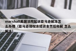 marshall美国法院起诉亚马逊解冻怎么办理（亚马逊侵权冻结资金然后和解 怎么解冻）