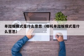 单踏板模式是什么意思（哪吒单踏板模式是什么意思）