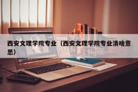 西安文理学院专业（西安文理学院专业清啥意思）