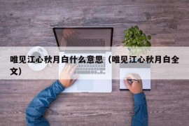 唯见江心秋月白什么意思（唯见江心秋月白全文）