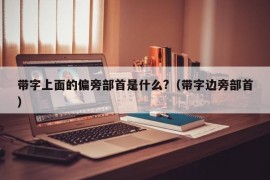 带字上面的偏旁部首是什么?（带字边旁部首）