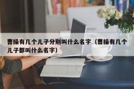 曹操有几个儿子分别叫什么名字（曹操有几个儿子都叫什么名字）