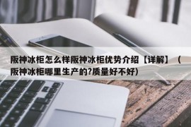 阪神冰柜怎么样阪神冰柜优势介绍【详解】（阪神冰柜哪里生产的?质量好不好）