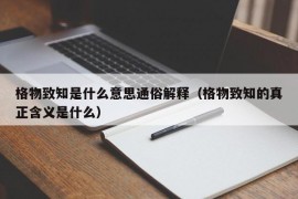 格物致知是什么意思通俗解释（格物致知的真正含义是什么）