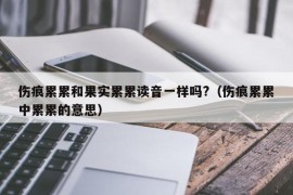 伤痕累累和果实累累读音一样吗?（伤痕累累中累累的意思）