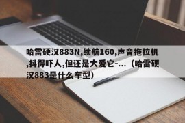 哈雷硬汉883N,续航160,声音拖拉机,抖得吓人,但还是大爱它-...（哈雷硬汉883是什么车型）