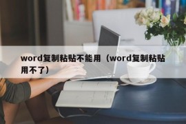 word复制粘贴不能用（word复制粘贴用不了）