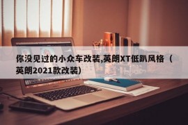 你没见过的小众车改装,英朗XT低趴风格（英朗2021款改装）