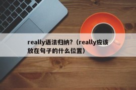 really语法归纳?（really应该放在句子的什么位置）