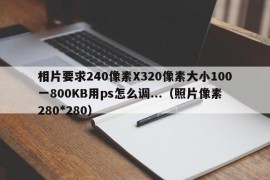 相片要求240像素X320像素大小100一800KB用ps怎么调...（照片像素280*280）