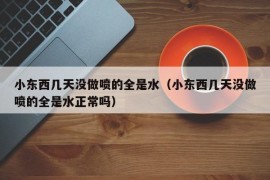 小东西几天没做喷的全是水（小东西几天没做喷的全是水正常吗）