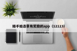 随手拍违章有奖励的app（12123）