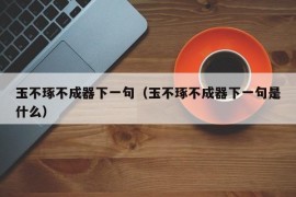 玉不琢不成器下一句（玉不琢不成器下一句是什么）