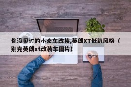 你没见过的小众车改装,英朗XT低趴风格（别克英朗xt改装车图片）