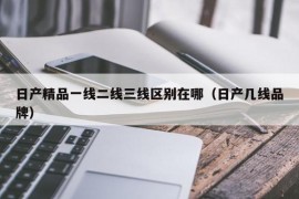 日产精品一线二线三线区别在哪（日产几线品牌）