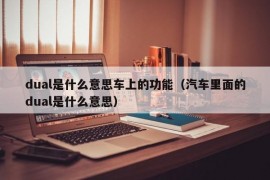 dual是什么意思车上的功能（汽车里面的dual是什么意思）