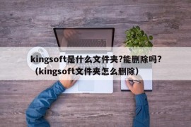 kingsoft是什么文件夹?能删除吗?（kingsoft文件夹怎么删除）