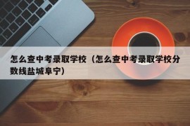 怎么查中考录取学校（怎么查中考录取学校分数线盐城阜宁）