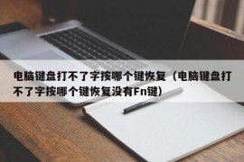 电脑键盘打不了字按哪个键恢复（电脑键盘打不了字按哪个键恢复没有Fn键）