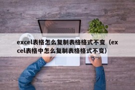 excel表格怎么复制表格格式不变（excel表格中怎么复制表格格式不变）