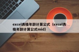 excel表格年龄计算公式（excel表格年龄计算公式mid）