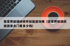 张家界玻璃桥将开放旅游攻略（张家界玻璃桥旅游景点门票多少钱）