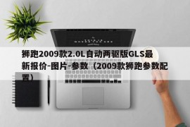 狮跑2009款2.0L自动两驱版GLS最新报价-图片-参数（2009款狮跑参数配置）