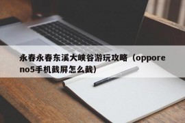 永春永春东溪大峡谷游玩攻略（opporeno5手机截屏怎么截）