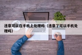 违章可以在手机上处理吗（违章了可以手机处理吗）