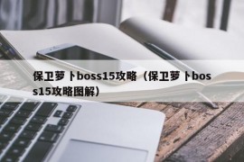 保卫萝卜boss15攻略（保卫萝卜boss15攻略图解）