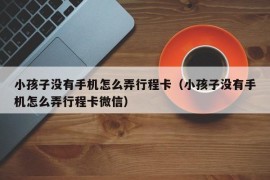 小孩子没有手机怎么弄行程卡（小孩子没有手机怎么弄行程卡微信）