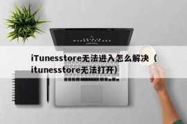 iTunesstore无法进入怎么解决（itunesstore无法打开）