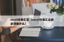 excel分类汇总（excel分类汇总前必须做什么）