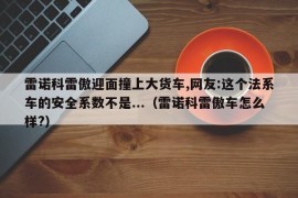 雷诺科雷傲迎面撞上大货车,网友:这个法系车的安全系数不是...（雷诺科雷傲车怎么样?）