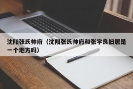 沈阳张氏帅府（沈阳张氏帅府和张学良旧居是一个地方吗）