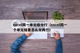 excel同一单元格分行（excel同一个单元格里怎么分两行）