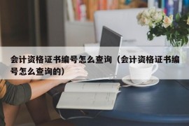 会计资格证书编号怎么查询（会计资格证书编号怎么查询的）