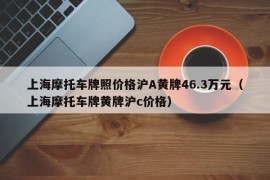 上海摩托车牌照价格沪A黄牌46.3万元（上海摩托车牌黄牌沪c价格）