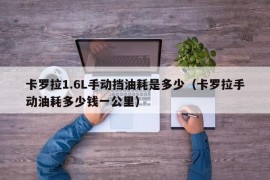 卡罗拉1.6L手动挡油耗是多少（卡罗拉手动油耗多少钱一公里）