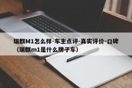 瑞麒M1怎么样-车主点评-真实评价-口碑（瑞麒m1是什么牌子车）