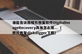 谁能告诉我相片恢复软件DigitalImageRecovery具体怎么用...（照片恢复diskdigger下载）