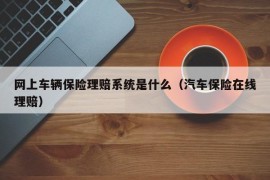 网上车辆保险理赔系统是什么（汽车保险在线理赔）