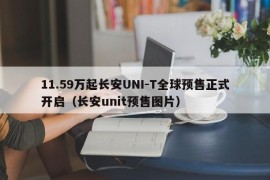 11.59万起长安UNI-T全球预售正式开启（长安unit预售图片）