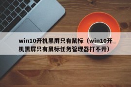 win10开机黑屏只有鼠标（win10开机黑屏只有鼠标任务管理器打不开）