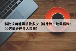 科比汶川地震捐款多少（科比汶川地震捐款500万美金还是人民币）