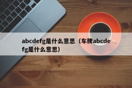 abcdefg是什么意思（车牌abcdefg是什么意思）